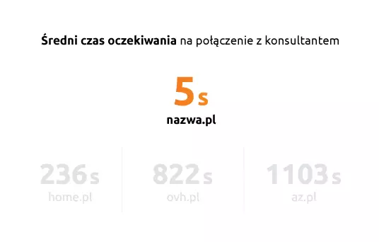Średni czas oczekiwania na połączenie z konsultantem nazwa.pl wynosi 5 sekund | nazwa.pl