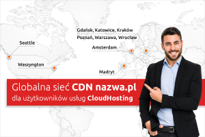Globalna sieć CDN nazwa.pl dla użytkowników usług CloudHosting
